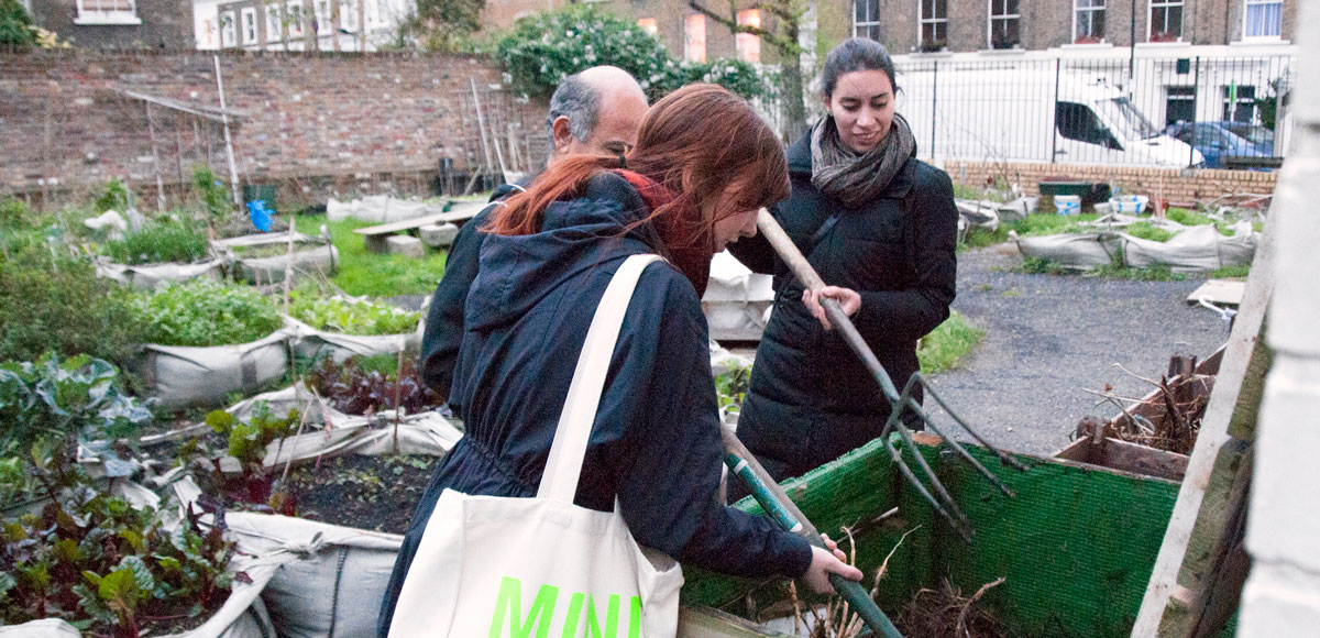 Community garden recycling